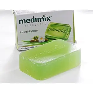 Medimix Herbal Handmade Ayurvedic Soap with Natural Glycerine With Lakshadi Oil for Dry Skin (125 g)