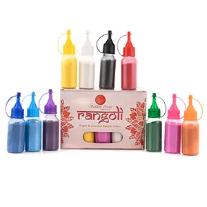 Saudeep India Rangoli Color Powder Bottle | Rangoli Colour Powder Rang for Diwali Navratri Pongal Pooja Mandir | Colour Powder Set (Pack of 1 Rangoli 800gm)