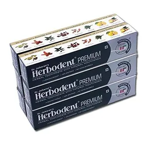 Herbodent Premium - Fluoride-free Toothpaste Orgnaic Natural Whitener Vegan Sulfatef-free (6 Packs 3.5 ounces per tube)