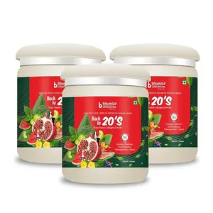 Bhumija Lifesciences Back to 20's Plant Based Collagen Powder (200gm) | With Evening Primrose, Seabuckthorn, Pomegranate, Guava (Pack of 3)