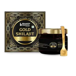Bhumija Lifesciences Shilajit Gold Resin - 20 gm | Helps in boosting Stamina, Energy, Strength | 100% Ayurvedic Pack of 1