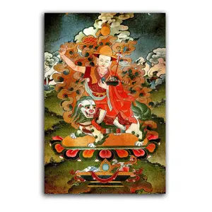 THANGKA PAINTING Thangka Canvas Painting | Dorje Shugden | Buddhism Art | Traditional Art Painting for Home dcor|Size - 36X24 Inches.h448