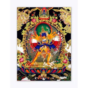 THANGKA PAINTING Thangka Canvas Painting | Maa Kaali | Buddhism Art| Traditional Art Painting for Home dcor|Size - 13X10 Inches.h300