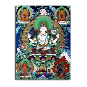 THANGKA PAINTING Thangka Canvas Painting|Goddess Tara|Buddhism Art|Size-13X10 Inches.h306