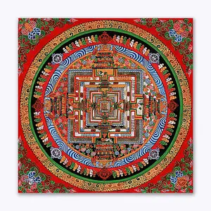 THANGKA PAINTING Thangka Canvas Painting | Goddess Tara | Buddhism Art| Traditional Art Painting for Home dcor|Size - 36X36 Inches.h402
