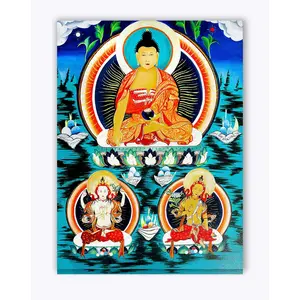 THANGKA PAINTING Wall Posters | Thangka Art Posters | Traditional Poster | Bedroom | Living Room | Hall | Laminated | Tearproof |Size-61X45 cms.B299
