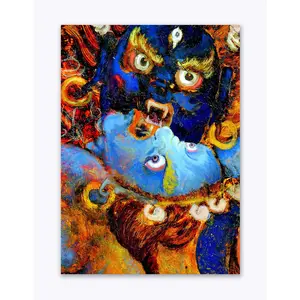 THANGKA PAINTING Wall Posters | Thangka Art Posters | Traditional Poster | Bedroom | Living Room | Hall | Laminated | Tearproof |Size-61X45 cms.B325