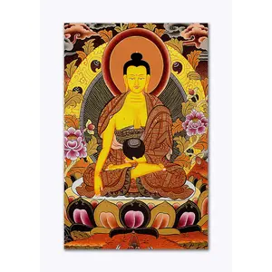 THANGKA PAINTING Thangka Canvas Painting | Traditional Art Of Buddha | Buddhism Art| Traditional Art painting for Home dcor|Size - 13X9 Inches.h486