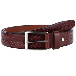 Hammonds Flycatcher Genuine Leather Men's Formal/Casual Brown Belt | BL8007 (Mat Brown Genuine Leather) Mat Brown Free Size