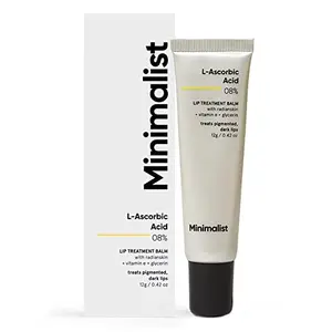 Minimalist 8% L-Ascorbic Acid Lip Treatment Balm with Vitamin E Radianskin & Glycerine for Pigmented & Dark Lips | 12 gm