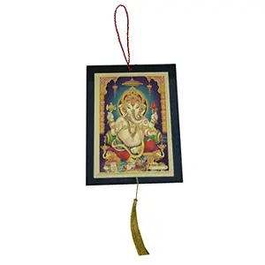 Divya Mantra Sri Ganesha Talisman Gift Pendant Amulet for Car Rear View Mirror Decor Ornament Accessories/Good Luck Charm Protection Interior Wall Hanging Showpiece
