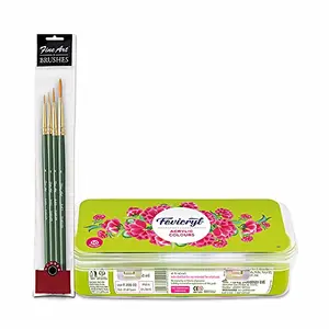 PIDILITE Fevicryl Acrylic Art Kit for Beginners (Sunflower Kit and Brush Set) - Assorted