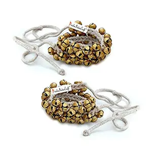 Prisha India Craft Â® Kathak Ghungroo Pair (25+25) (16 No. Ghungroo) Big Bells Tied with CottonÂ Cord Indian Classical Dancers Anklet Musical Instrument