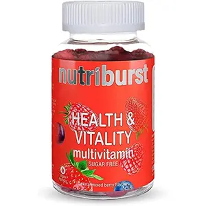 NUTRIBURST â Health & Vitality | UKs Most Trusted Brand | Vegan & Sugar-Free Multivitamin Gummies | Contains Essential Vitamins & Biotin | Natural Mixed Berry Flavour | 60 Gummies