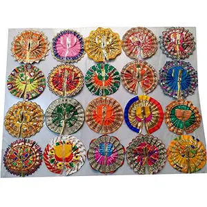 PLANET 007 Set of 12 Ladoo Gopal Poshak Bal Gopal Dress Kanha Ji Dresses Assorted Color and Design for Size 0 Kanha Ji for Janmashtami