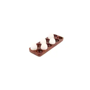 WOOD CRAFTS OF RAJASTHAN Elegant Egg Tray - 12 Holes Rosewood Egg Holder for Organizing Eggs in Rustic Style - Egg Storage