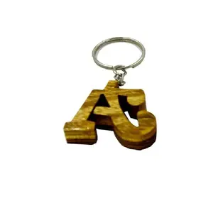WOOD CRAFTS OF RAJASTHAN A Alphabet Wooden Keychain II Scooter Bike Car almirah Key Holders II Nice Gift Ideals for Friends