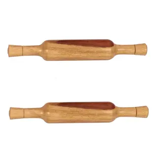 WOOD CRAFTS OF RAJASTHAN Mango Wooden Belan(Rolling Pin 12inch) Set of 2 PIC (Offer) (Wooden Belan 2pic Set)