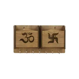 WOOD CRAFTS OF RAJASTHAN Wooden Beautiful Design Key Holder || Gift for Clients Customers Family & Friends Home Office Teachers Gift Thank You Gift House Warming New Year Promotion.