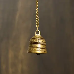 JAIPUR STONE WORK Antique Finish Brass Bell