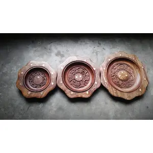 WOOD CRAFTS OF RAJASTHAN (Wooden Serving Plate Set of 3)