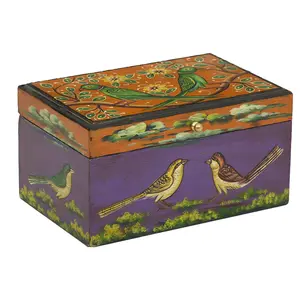 WOOD CRAFTS OF RAJASTHAN Wooden Decorative Box (24 cm x 12 cm x 30 cm KE18)