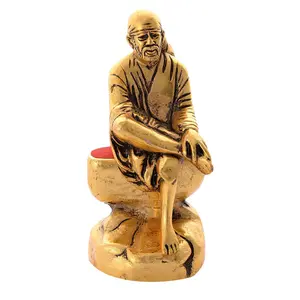 CHURU SILVERWARE Shirdi Sai Baba Idol Metal Statue Showpiece HomeOffice Decorative Saibaba Idol MurtiReligious Gift ArticleShowpiece FigurinesCorporate Gift.