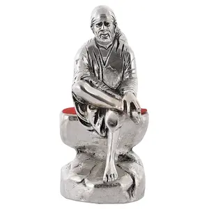 CHURU SILVERWARE Shirdi Sai Baba Idol Metal Statue Showpiece for HomeOffice Decorative Saibaba Idol MurtiReligious Gift ArticleShowpiece FigurinesCorporate Gift