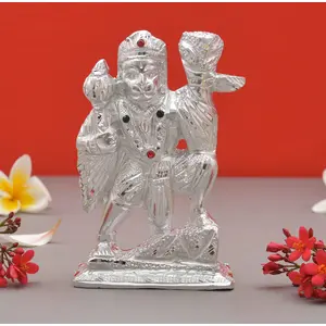 CHURU SILVERWARE Handicraft Hanuman Ji Idol hanuma ji murti for Home Decor & Temple Hanuman ji Idol for car Dashboard