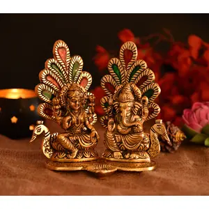 Handicraft Laxmi Ganehsa Idol for Home Decor & Home Temple
