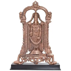 CHURU SILVERWARE Handicraft God Tirupati Balaji Sri Venkateswara Idol (30 cm x 9 cm x 40 cm Brown) Metal