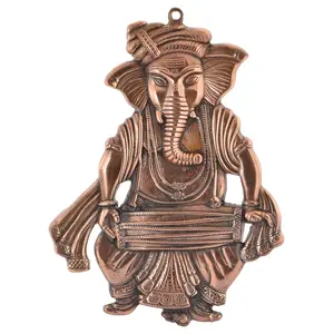 Houzzpluz Lord Ganesh Wall Hanging Statue - Dancing Pose - 16.5 Inch Height - Wall Showpiece for Wall Decor Room Decor Home Decor and Gifts (32 cm x 2 cm x 42 cm Brown)