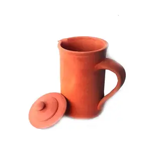 TERRACOTTA POTTERY OF RAJASTHAN Classic Handmade Natural Terracotta Clay Earthenware Water Jug for Drinking/Water Storage Clay jug (1.5 litres) Eco Friendly