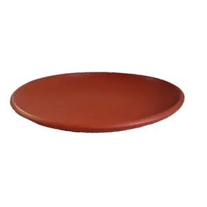 TERRACOTTA POTTERY OF RAJASTHAN Terracotta Clay Dinner Plate (20X2.5 cm_Brown)