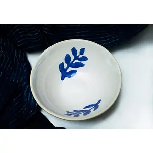 Blue Leaf Pasta Bowl