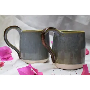Dreamy Blue Ceramic Coffee Mug - Set of 2