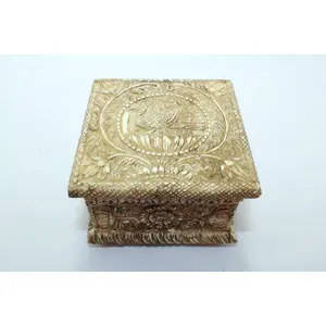 CAMEL BONE ARTICLES Handmade Beautiful Square Trinket Box Camel Bone Engraved Peacock Bird Gift Item