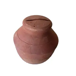 TERRACOTTA POTTERY OF RAJASTHAN Terracotta Clay Coin Bank (9X9 cm_Brown)