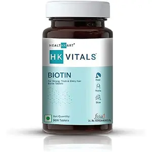 HealthKart HK Vitals Biotin 10000mcg Supplement for Hair Growth Strong Hair and Glowing Skin Fights Nail Brittleness 90 Biotin Tablets