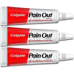 Colgate Pain Out Dental Gel Express Relief From Tooth Pain (30g Pack of 3 10g each)