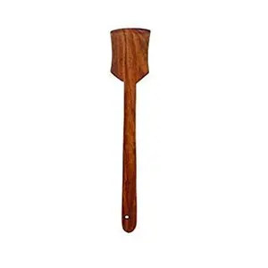 SAHARANPUR HANDICRAFTS Handcrafted Wooden Cooking Spoon Non Stick Palta Turner Kitchen Tools Utensils - Brown (Set of 1)