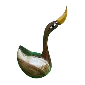 SAHARANPUR HANDICRAFTS Wooden Bird Wooden Decorative Duck Showpiece Home Decor.