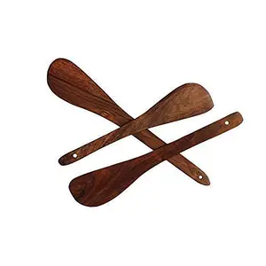 SAHARANPUR HANDICRAFTS Wooden Kitchen Utensil Set Cooking Utensils Spatula Spoons for Cooking Nonstick Cookware 100% Handmade by Natural Teak Wood