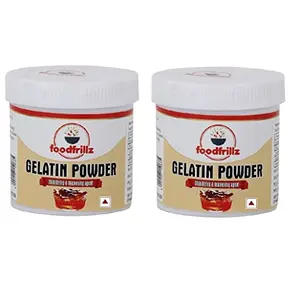 Foodfrillz Gelatin Powder 25 g x 2 fine crystals food grade thickening agent for jelly puddingcake
