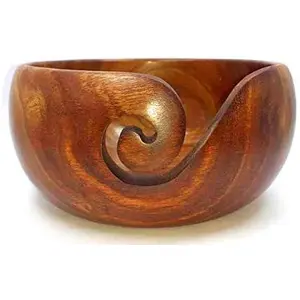 SAHARANPUR HANDICRAFTS Wooden Yarn Bowl | Wooden Yarn Bowls for Crocheting | Wooden Yarn Bowl Large | Wooden Yarn Bowl for Crochet | Wooden Yarn Bowls for Knitting