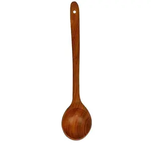 SAHARANPUR HANDICRAFTS Wooden Serving and Cooking Spoons Wood Brown Spoons Kitchen Utensil Set of 1