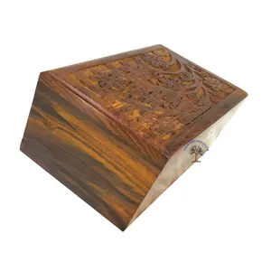 SAHARANPUR HANDICRAFTS Urn Box for Human Ashes | Cremation Funeral Urns for Ashes | Decorative Urn Human/Pet Urns Dog Infant Adult Urn Keepsake Ash Box