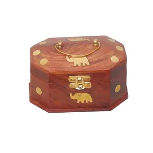SAHARANPUR HANDICRAFTS Wooden Jewellery Box for Women Jewel Organizer Elephant Decor 6 *4 Inches