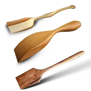 SAHARANPUR HANDICRAFTS Wooden Spoon Set for Non Stick | Wooden Spoons for Cooking & Serving Kitchen Utensil Tools (3)