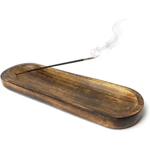 SAHARANPUR HANDICRAFTS Wooden Incense Stick Holder | Incense Box Fragrance Stand Holder Burner(Rectangular)